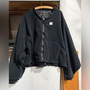 #3267-Black Lightweight Zip-Front Shirt Jacket